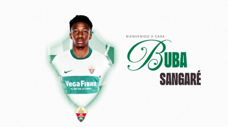 官方：埃尔切租借罗马18岁右后卫布巴·桑加雷，含买断条款